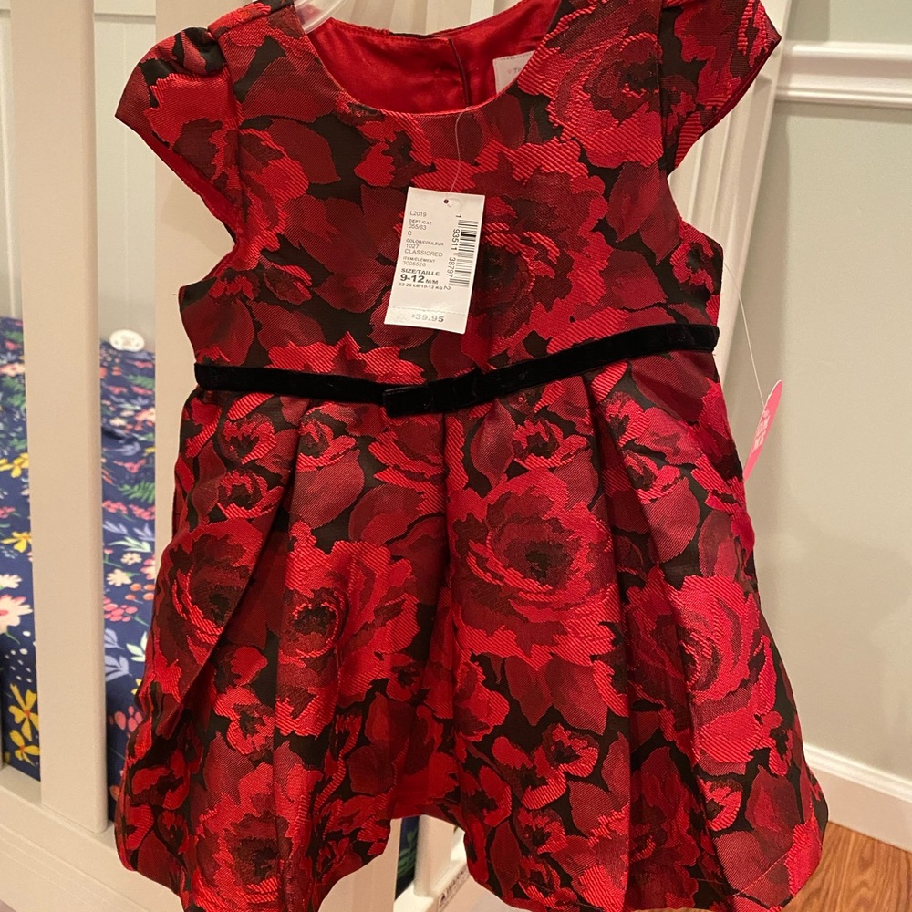Children’s Place Red and Black Holiday Dress NWT